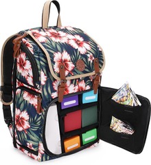 Enhance Trading Card Storage Backpack - Floral Print